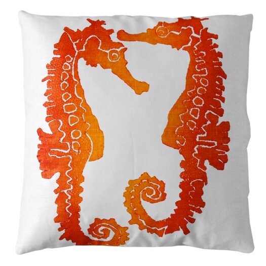 Dermond Peterson Seahorse Linen Throw Pillow | AllModern