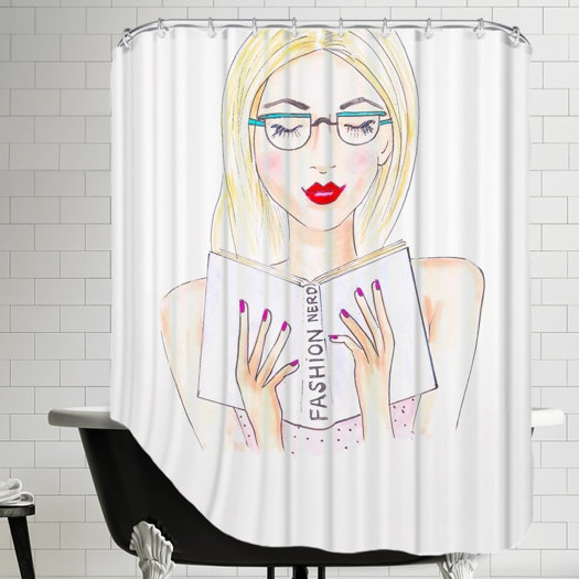 House of Hampton Palladium Fashion Nerd Shower Curtain AllModern