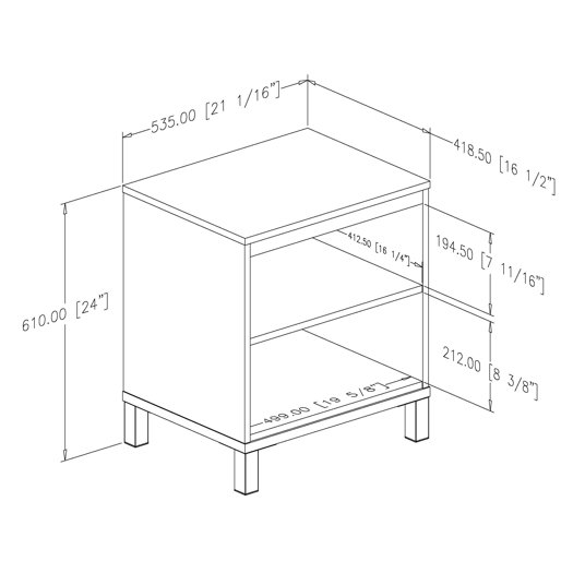 South Shore Flexible Nightstand AllModern