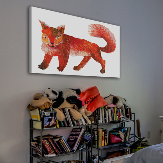 Marmont Hill Baby Bear Character Red Fox by Eric Carle Painting Print