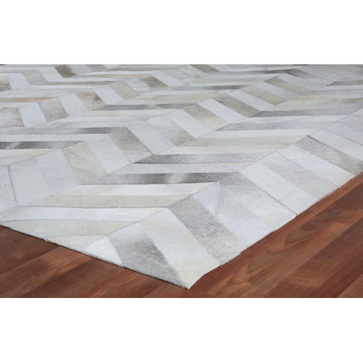 Rug Expressions Natural Hide White/Silver Area Rug AllModern