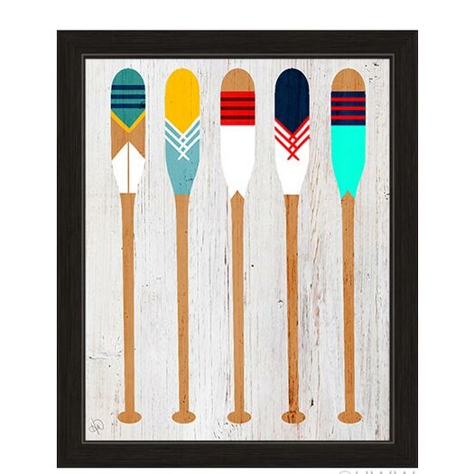 Click Wall Art Colorful Canoe Paddles Framed Graphic Art | AllModern