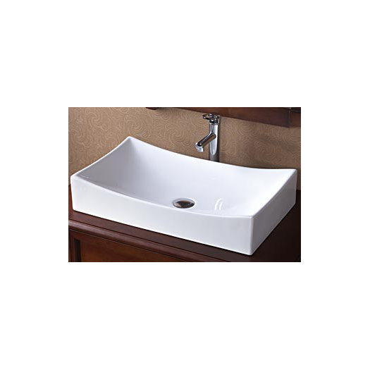 Ronbow Rectangular Ceramic Vessel Bathroom Sink in White AllModern
