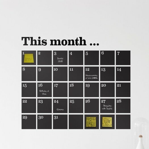 Calendar+wallsticker+in+black