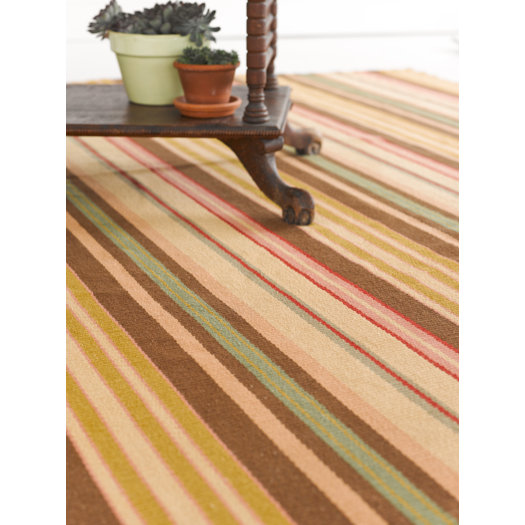Dash and Albert Rugs Woven Siena Stripe Beige Indoor Area Rug AllModern