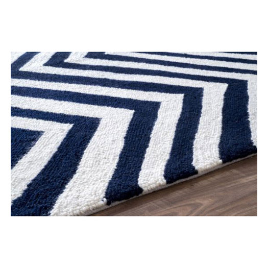 nuLOOM Trellis Navy Blue Chevron Area Rug AllModern