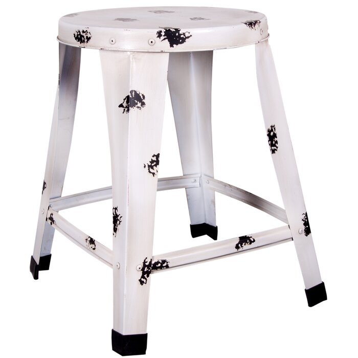 Home Essentials And Beyond Antique Medium Metal Stool Wayfair    