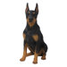 sitting doberman statue