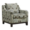 WorldWide HomeFurnishings Fabric Club Chair Ottoman Set