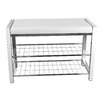 Roundhill Furniture Metal Shoe Bench &amp; Reviews | Wayfair