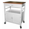 August Grove Allie Kitchen Cart with Wooden Top & Reviews Wayfair.ca