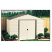 arrow dallas euro 10 ft. w x 12 ft. d steel storage shed