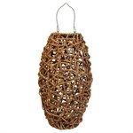 Solar Flickering Rattan Basket Hanging Lantern | Wayfair