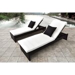 Chaise Lounge with Cushion and Umbrella | Wayfair