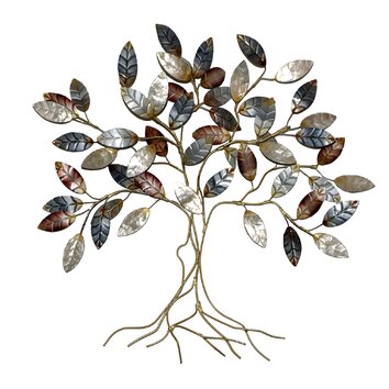 Eangee Home Design Cool Color Leafed Tree Wall Decor & Reviews | Wayfair