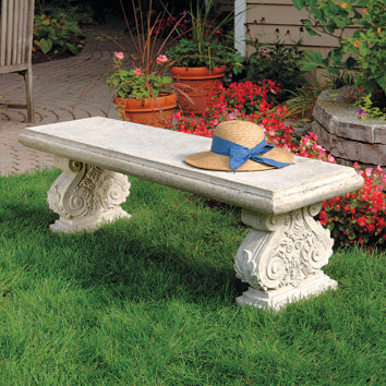 Stone Garden Bench | Wayfair