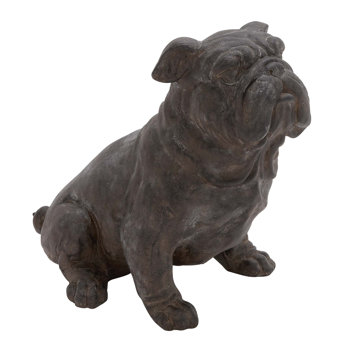sitting bulldog statue