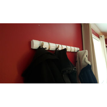 umbra flip 8 hook wall mounted floating coat rack