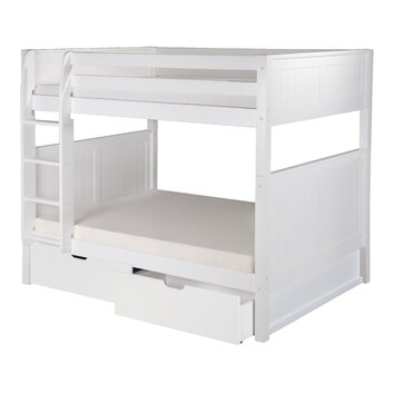 Full over Full Bunk Bed with Storage | Wayfair