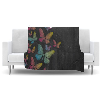Butterflies Fleece Throw Blanket | Wayfair