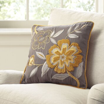 marigold embroidered pillow accent pillows wayfair