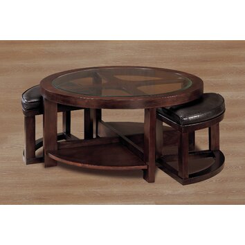 3219 Series Coffee Table with 2 Ottomans | Wayfair