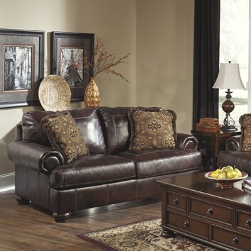 Heath Leather Loveseat | Wayfair