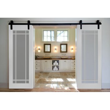 MDF Primed Interior Barn Door Wayfair   Custom Image 