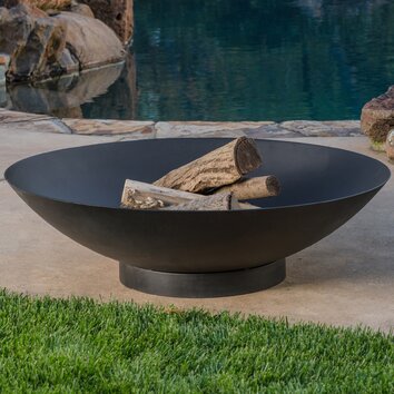 Turren Steel Fire Pit with Spark Screen and Poker | Wayfair