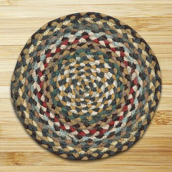 Round Braided Fir Ivory Area Rug 