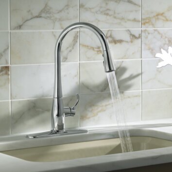 Simplice Kitchen Sink Faucet with 16-5/8" Pull-Down Spout ...