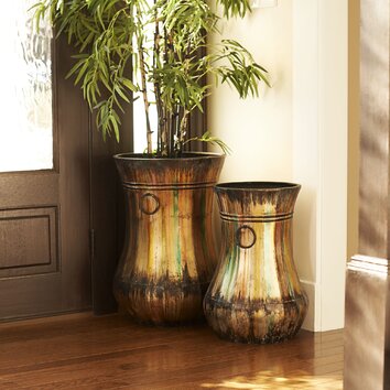 Hand-Painted Floor Vase | Wayfair