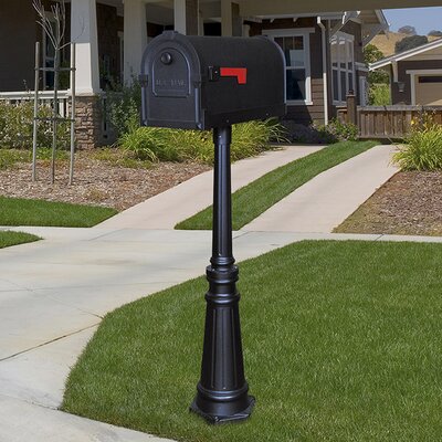 Special Lite Products Savannah Pedestal Mounted Mailbox with Rain ...