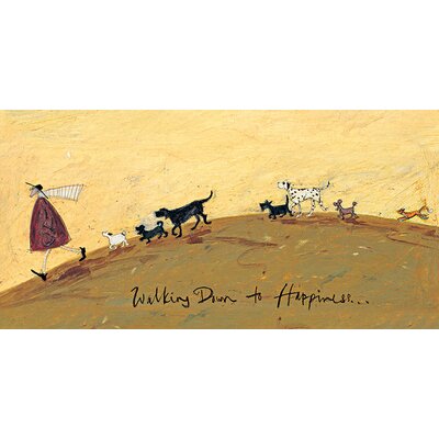 Art Group Walking Down To Happiness by Sam Toft Canvas Wall Art