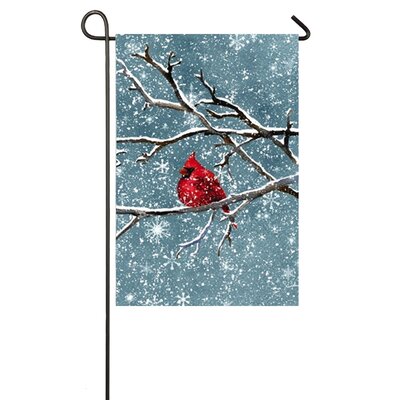 Snowy Day Cardinal Garden Flag | Wayfair