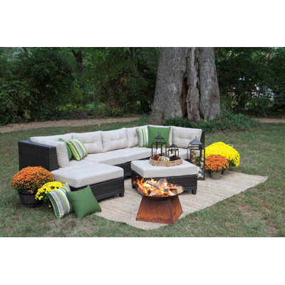 AE Outdoor Hillborough 4 Piece Sectional with Cushions ... AE Outdoor Hillborough 4 Piece Sectional with Cushions ... on Outdoor 4 Piece Sectional id=29549