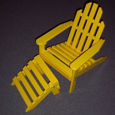 Prairie Leisure Design Kiddie Adirondack Chair and Ottoman Set 