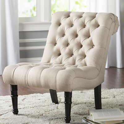 Clarke Scroll Back Tufted Upholstered Side Chair