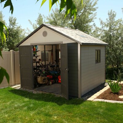 Lifetime 10 Ft. W x 10 Ft. D Plastic Storage Shed &amp; Reviews | Wayfair ...