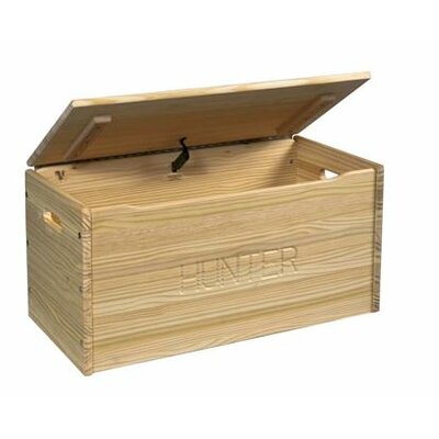 engraved wooden toy chest