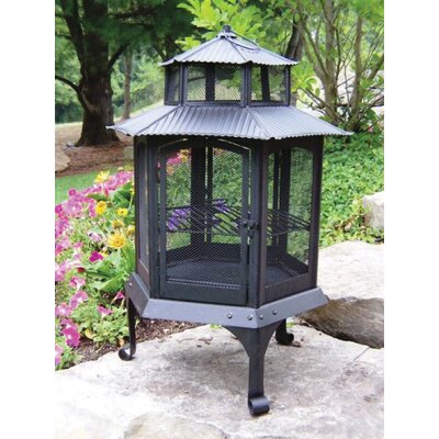 Oakland Living Cast Iron Wood Pagoda Fire Pit & Reviews ...