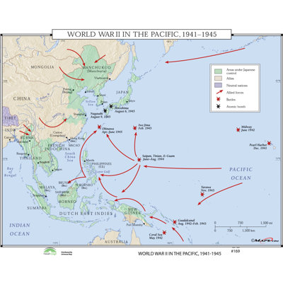 World War Ii Pacific Map World War Ii Pacific Map