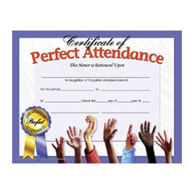 Perfect Attendance Certificate | Wayfair