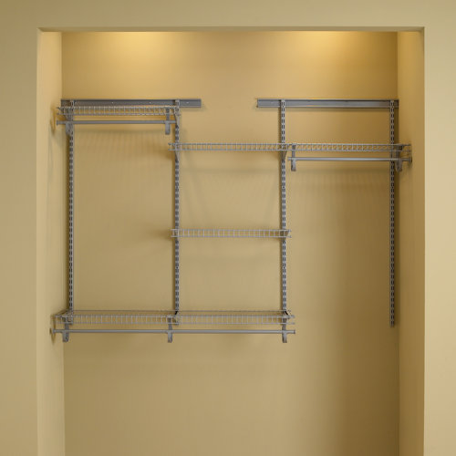 ClosetMaid ShelfTrack Satin Chrome Adjustable Closet Organizer Kit