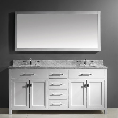  73quot; Double Bathroom Vanity Set with Mirror amp; Reviews  Wayfair.ca