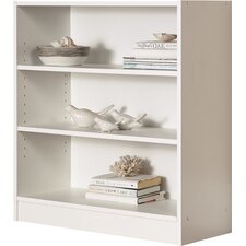 2 shelf bookshelf white