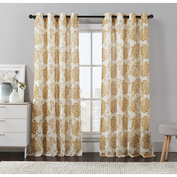 Floral Grommet Curtain Panel | Joss & Main