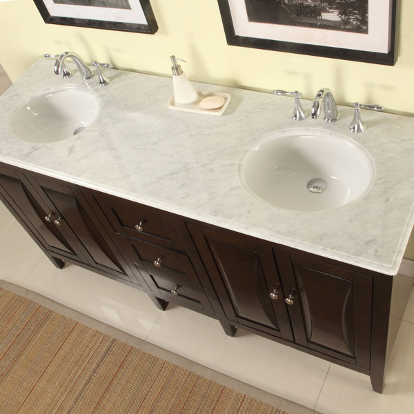 68" Double Sink Lavatory Bathroom Vanity Set Joss & Main