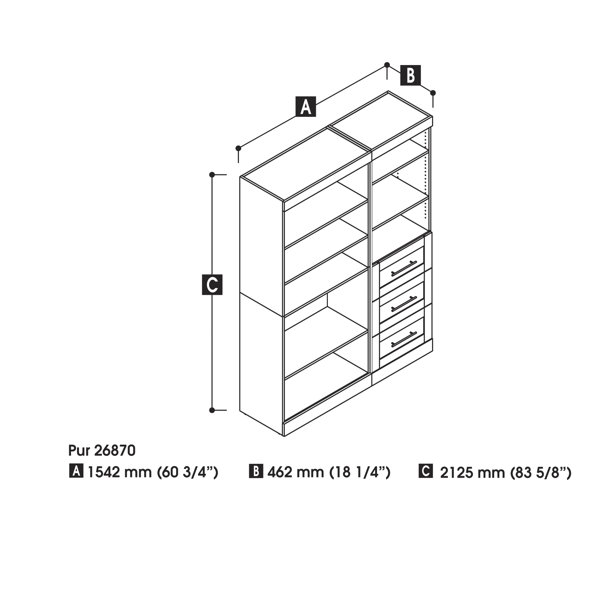 Pur 18.2" Deep Classic Storage Unit Kit Joss & Main