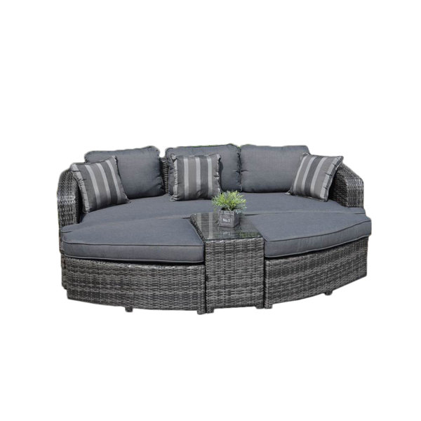 4Piece Houston Patio Daybed Seating Group Joss & Main